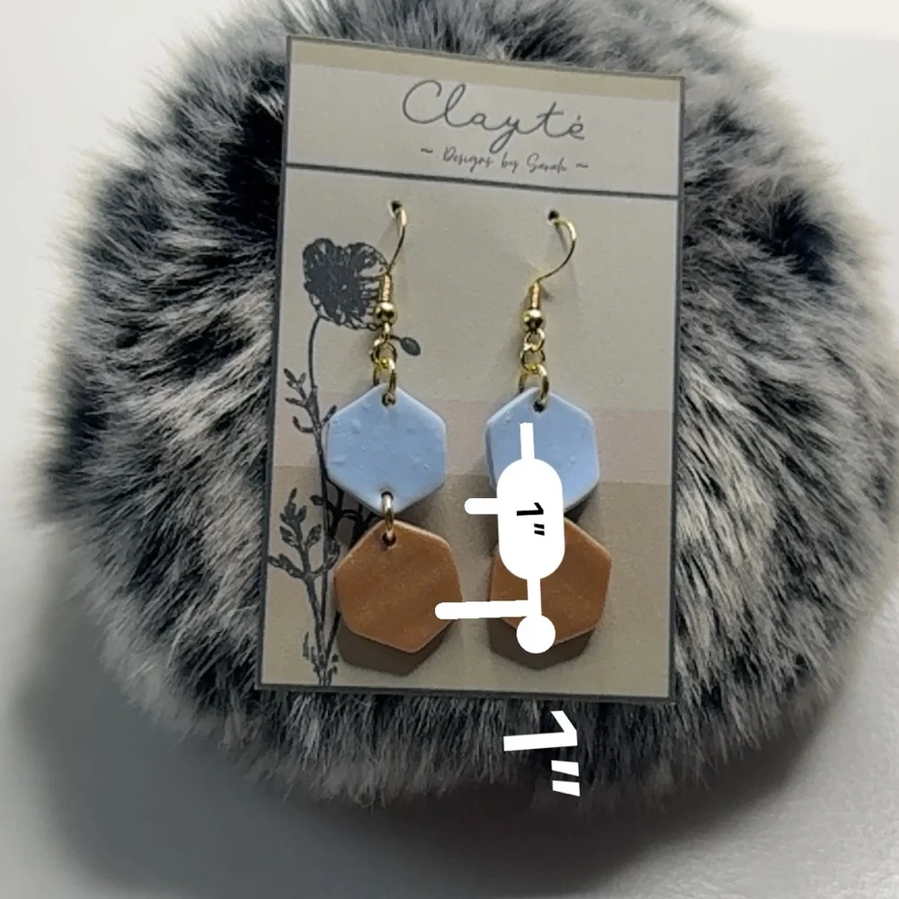 Polymer clay earrings 💛